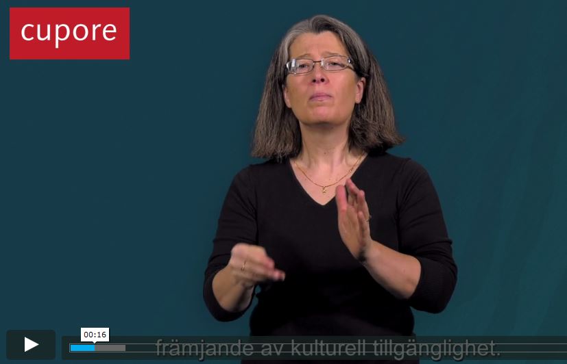 Jämsstäld kultur! Video med teckenspråk och tal